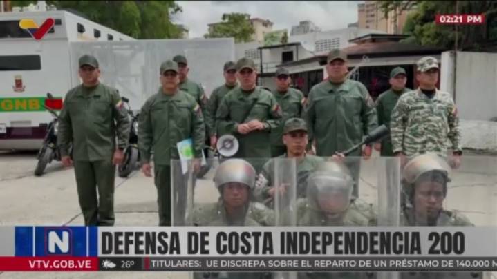 FANB en despliegue masivo por ejercicios militares «Defensa de Costa Independencia 200»