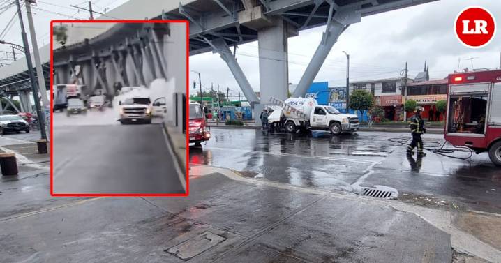 Pipa se accidenta en Avenida Tláhuac y provoca fuga de gas