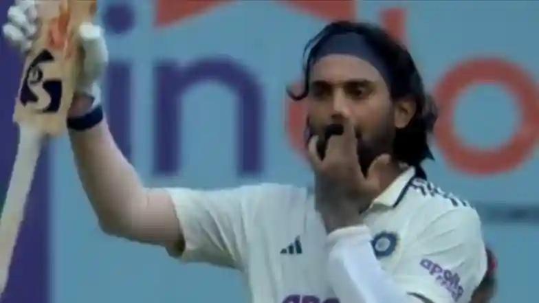Cricket KL Rahul Dedicates His Celebration to Daughter Evaarah After Scoring Century in IND vs WI 1st Test 2025 (Watch Video)