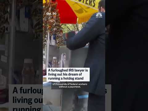 A furloughed IRS lawyer is living out his dream of running a hotdog stand