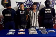 Con sustancias prohibidas detienen a tres hombres en Cancún, dos dijeron servir a un grupo delictivo