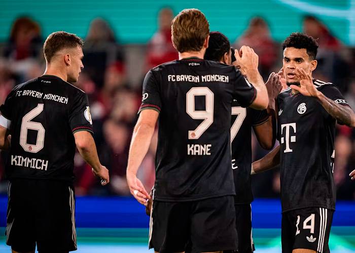 Lucho Díaz, gol y pase gol en triunfo del Bayern Múnich 4×1 al Colonia para clasificar a Octavos de la Copa de Alemania