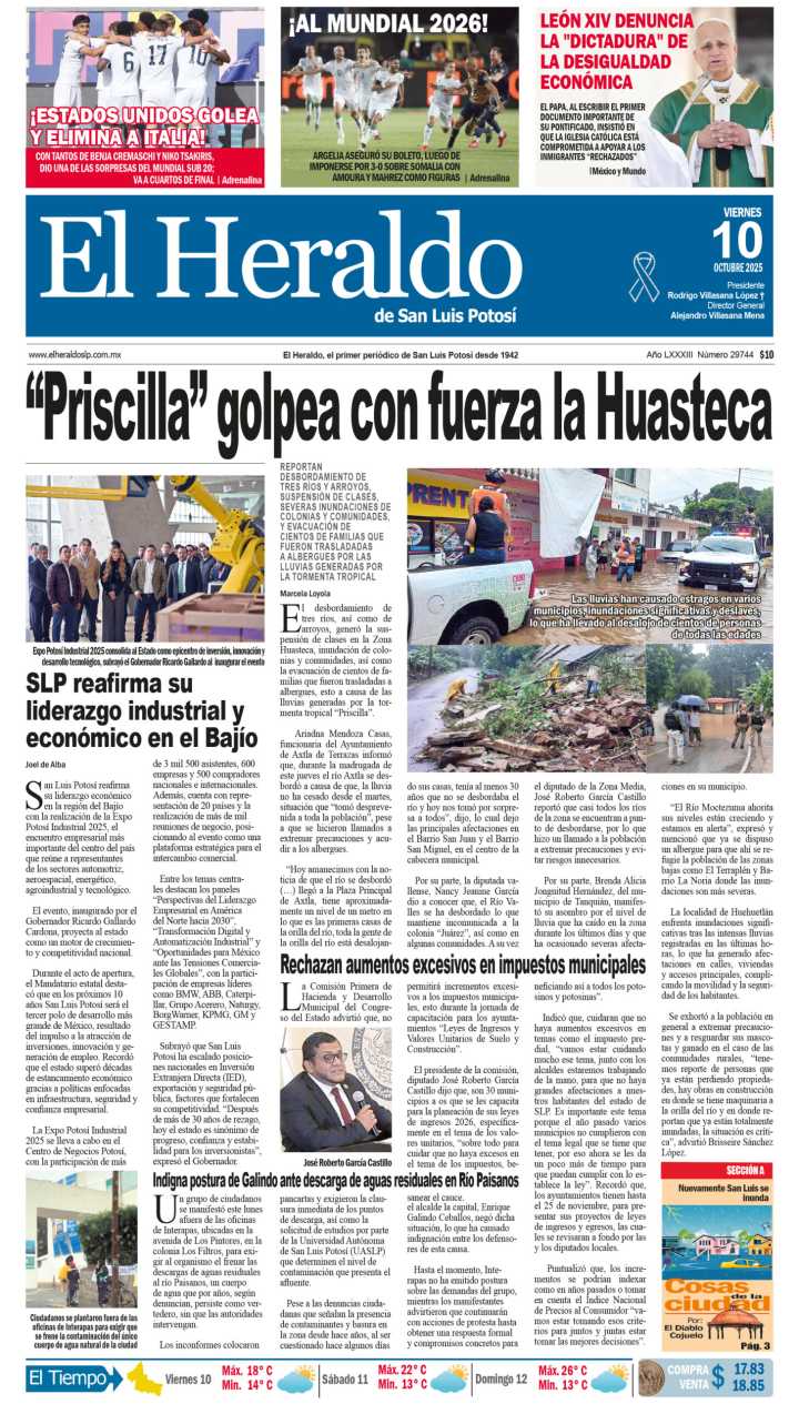 Edición impresa 10 de octubre de 2025