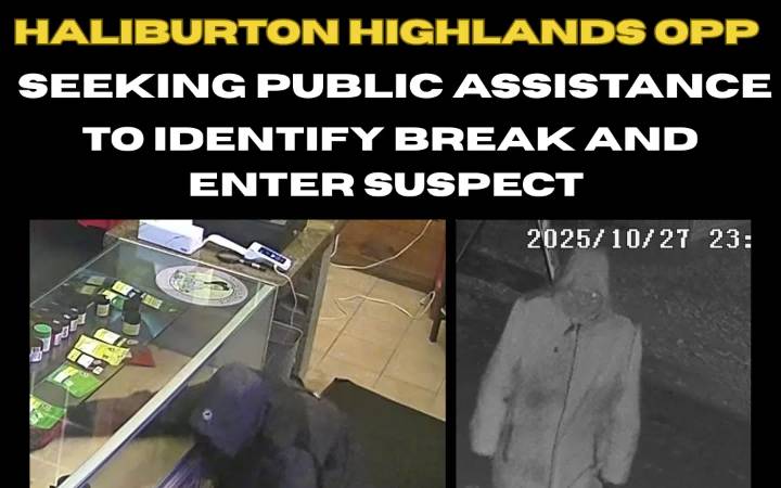 OPP INVESTIGATING BREAK AND ENTER TO A BUSINESS IN HALIBURTON