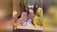 Shilpa and Shamita Shetty kick off Diwali prep with rangoli at home