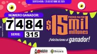 Último resultado Lotería de Boyacá del sábado 25 de octubre: qué número cayó en el sorteo 4595