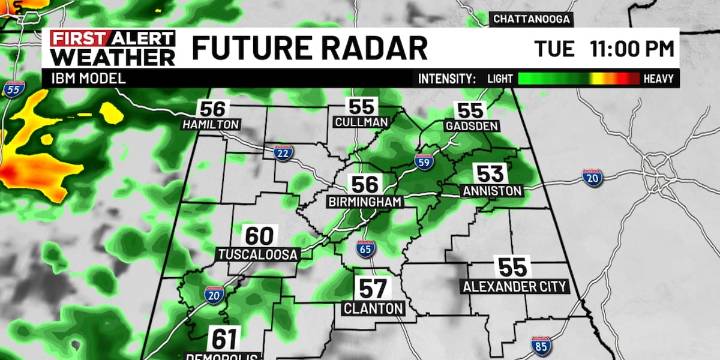 First Alert Weather: Cold rain developing tonight and continuing through Wednesday