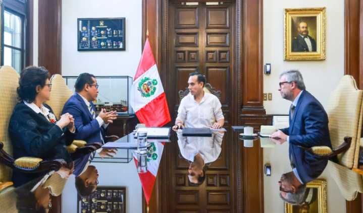 Titulares del JNE, ONPE y Reniec se reúnen con presidente José Jerí en Palacio de Gobierno
