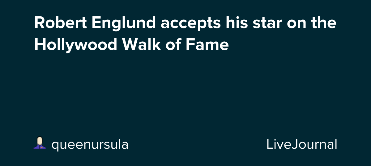 Robert Englund accepts his star on the Hollywood Walk of Fame: ohnotheydidnt