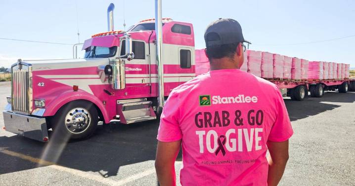 Standlee Turns Bales Pink for Breast Cancer Awareness