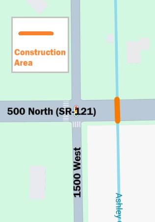 SR-121/500 North At 1500 West Closed In Vernal Through End Of Week