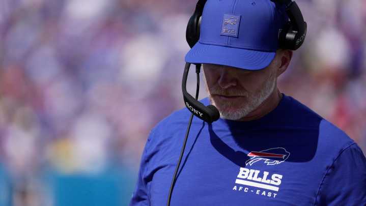Sean McDermott is impressed by Patriots quarterback Drake Maye