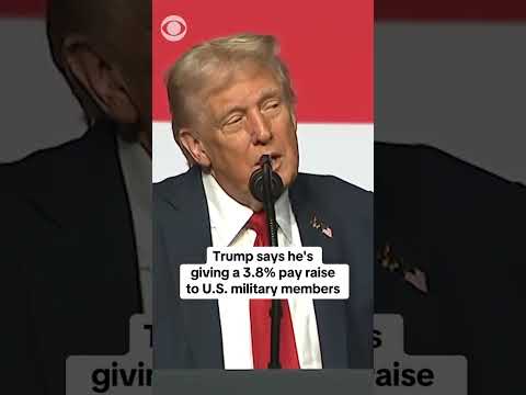 Trump says he is giving 3.8% pay raise to all U.S. military personnel #shorts