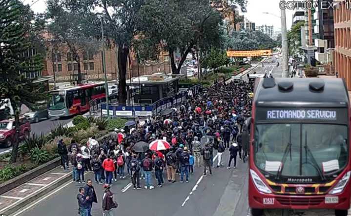 Manifestaciones hoy 29 de octubre en Bogotá: así están Transmilenio y las vías