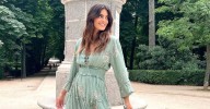 Adiós, burdeos y marrones, este vestido de flores de Lefties de estilo boho es el más bonito para llevar con botas altas