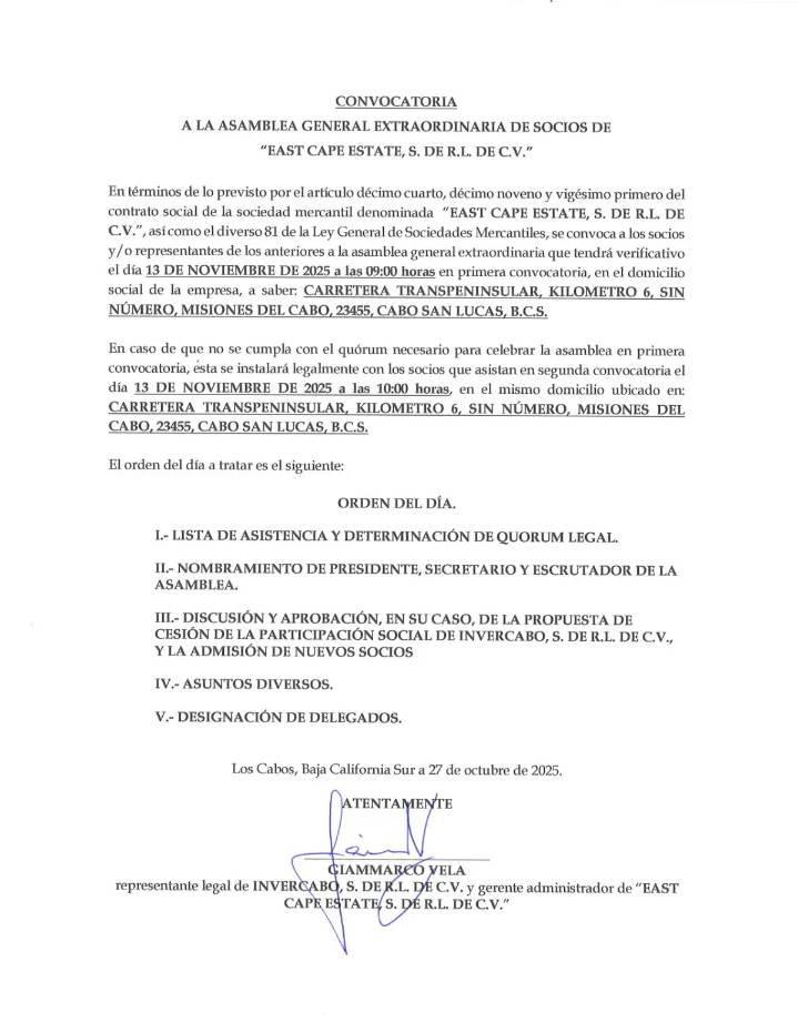 Convocatoria asamblea