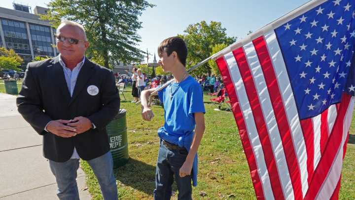 Charlie Kirk Peace & Prayer Vigil held in Erie PA's Perry Square