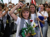 Gaza flotilla activists arrive in Greece after Israeli prison release