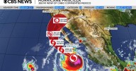 Hurricane Priscilla strengthens into Category 2 storm off Mexico's west coast. Maps show forecast path.