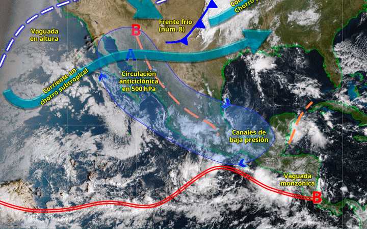 Conagua alerta por lluvias intensas en al menos cinco estados