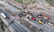 Finalizó la obra de emergencia por el socavón del Acceso Sur