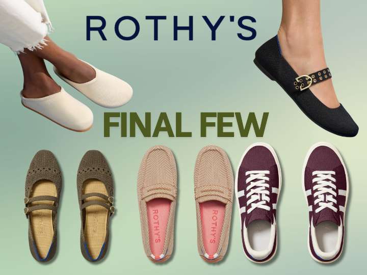 The Final Few section at Rothy's features discount deals on stylish loafers
