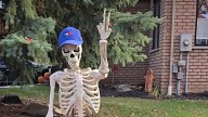 Halloween decorations take on life of their own as night shares spotlight with World Series