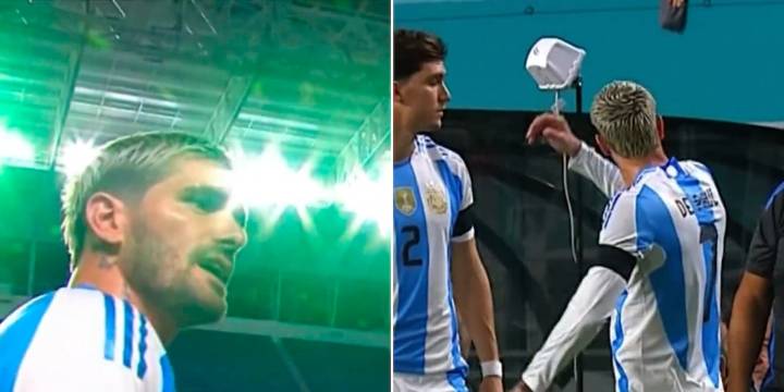 “Dale, loco”: el enojo de Rodrigo De Paul con el cuarto árbitro por las demoras en los cambios de Argentina