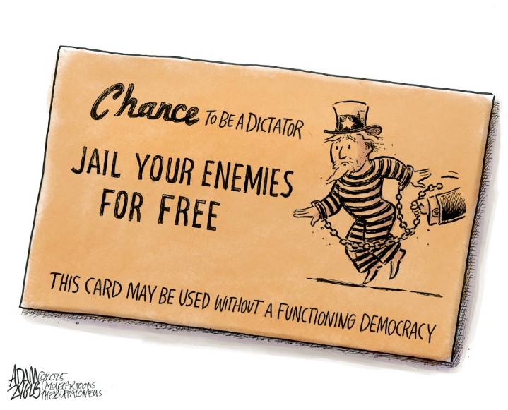 Cartoonist’s take: ‘Jailing enemies’