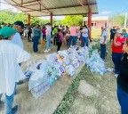 Gobierno continua con la entrega apoyo a comunidades afectadas en San Vicente Tancuayalab