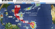 Tropical Storm Jerry forms over the central Atlantic, becoming the 10th named storm this hurricane season