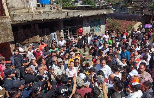 Presidente Claudia Sheinbaum visita a damnificados por las lluvias en Puebla, Veracruz e Hidalgo
