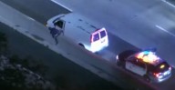 Suspect hit by car, killed on live TV during LA police chase