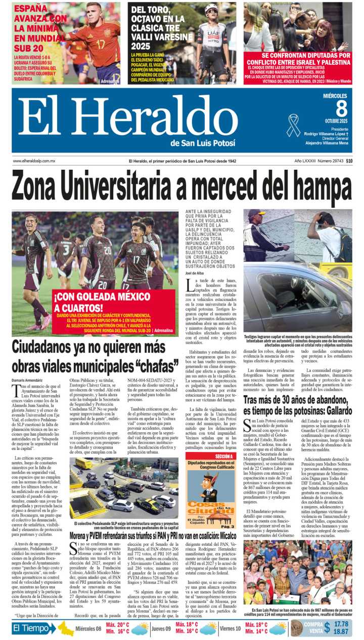 Edición impresa 08 de octubre de 2025