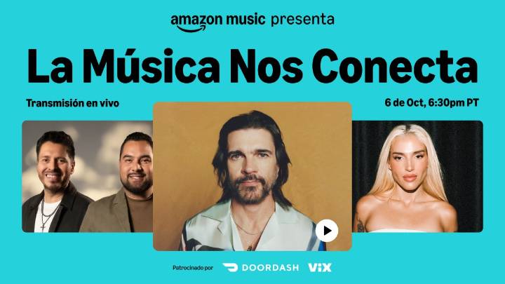 “La música nos conecta” regresa a Amazon Music junto a Juanes, Banda MS y más