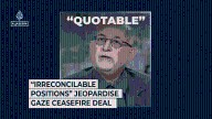 “Irreconcilable positions” jeopardise Gaza ceasefire deal