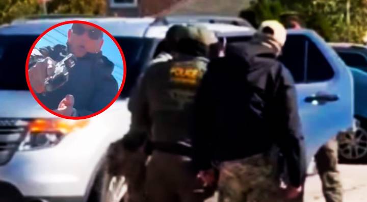 ALERTA para inmigrantes embarazadas: en medio de agresiva redada, agente de ICE apunta con arma a gestante y escena es viral