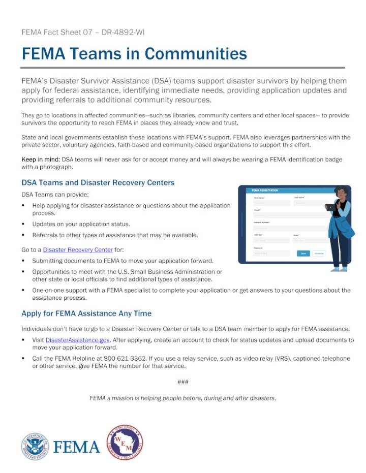 Milwaukee County Executive David Crowley Announces Deployment of FEMA Disaster Survivor Assistance Teams