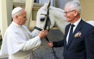 El Papa León XIV recibe como regalo un caballo árabe pura sangre