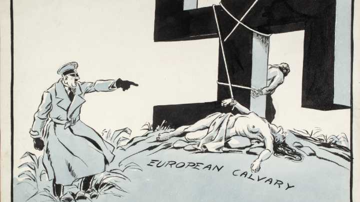 El MNAC trae a Barcelona a Mario Armengol, el caricaturista al servicio de Churchill que se rio de Hitler