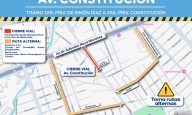 Interapas extiende cierre vial en avenida Constitución por trabajos de rehabilitación
