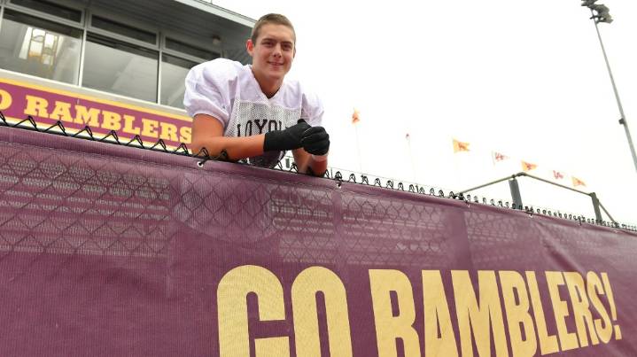 Football: Loyola's Tommy Fraumann is 'sky