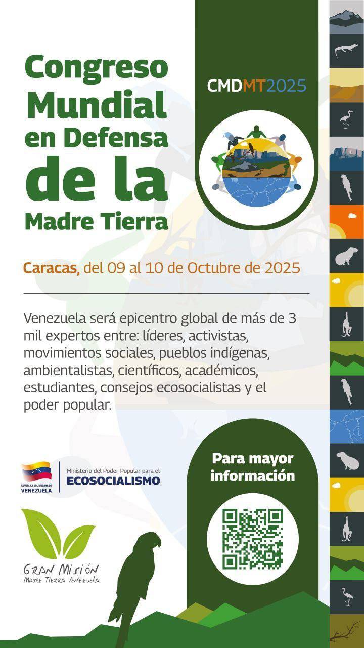 56 países del mundo debatirán en Venezuela sobre la crisis climática y el modelo socioeconómico imperante