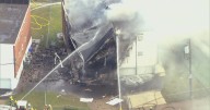 Fire and explosion causes twin home in Northeast Philadelphia to partially collapse