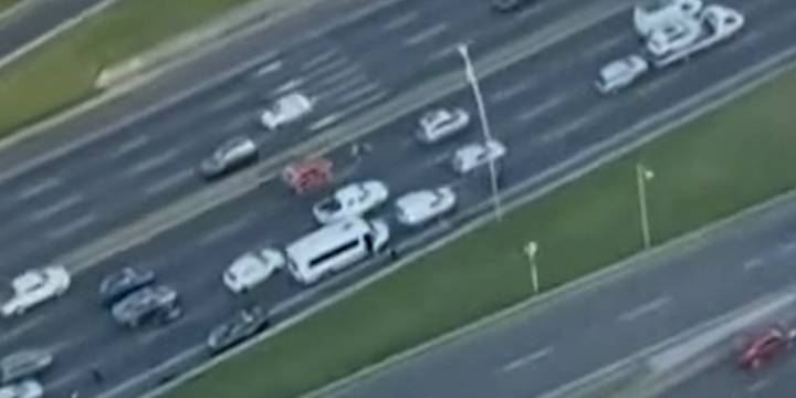 Triple choque en la General Paz: hay al menos un herido