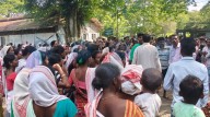 ATC tea workers stage fierce protest in Jorhat over delayed wage hike by Assam govt
