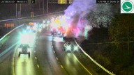 Lanes blocked on I-75 after vehicle catches fire