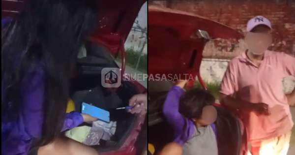 Taxista salteño fue detenido en control vehicular y su pareja estaba escondida en el baúl