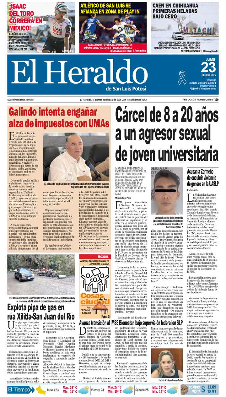 Edición impresa 23 de octubre de 2025