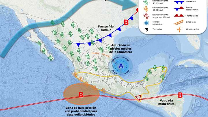 ¿Cuándo se Va el Frente Frío 7? Este Día se Acaba y Deja de Afectar a México
